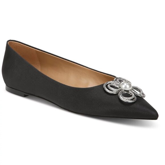 Sam Edelman Wanda Tour Pointed-Toe Flats Black - Picture 1 of 7